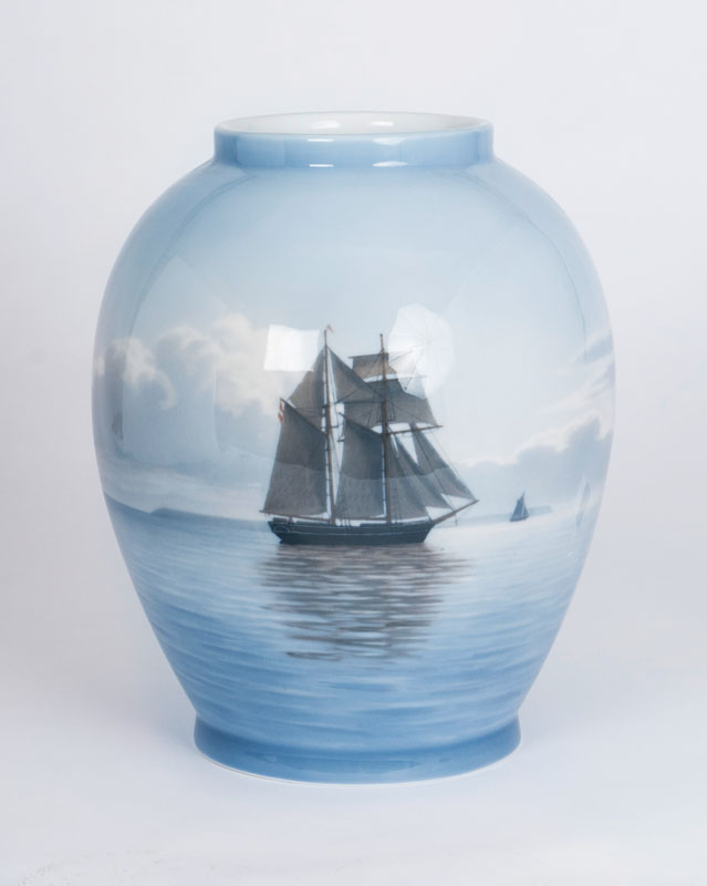 Große Schulter-Vase 'Meeresszenerie'