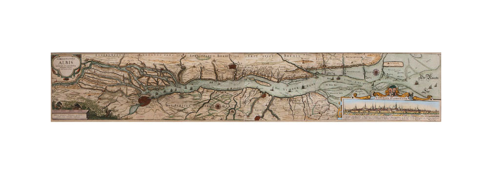 Nobilis Fluvius Albis - Karte der Elbe
