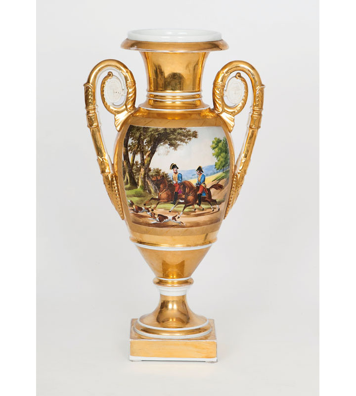 A large amphora-vase with horsemen scenes