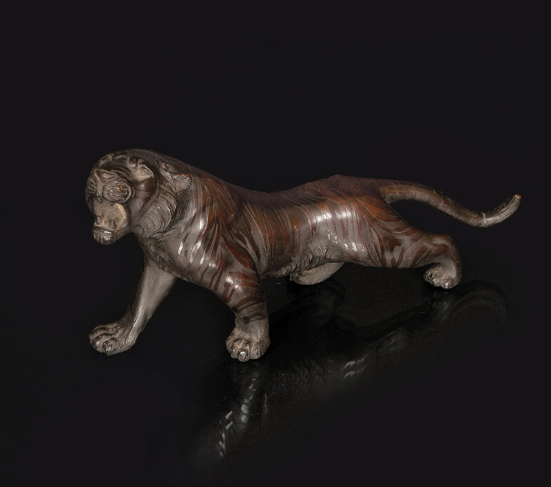A bronze figure 'Tiger'