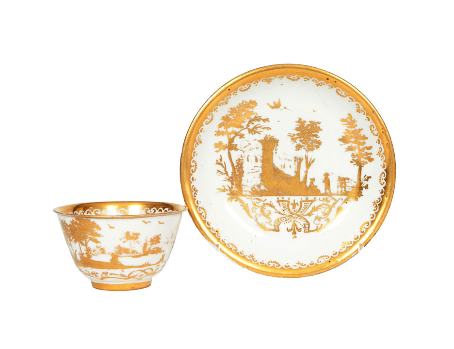 A small cup with Augsburg gold painting