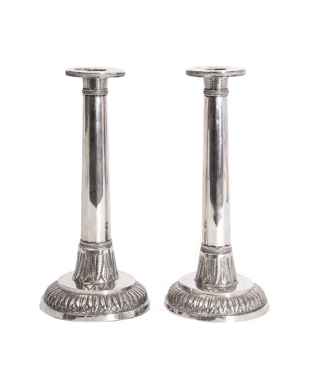 A pair of Empire candlesticks