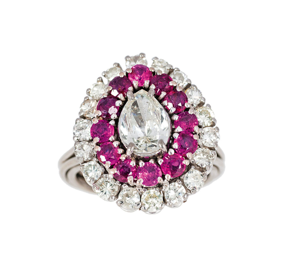 A ruby diamond ring