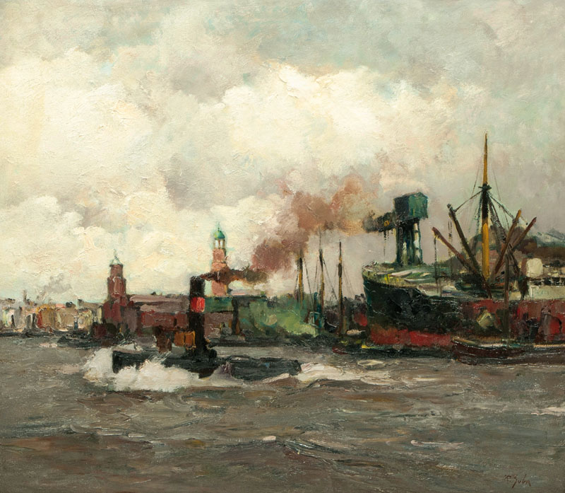 Tug-Boat in the Port of Hamburg