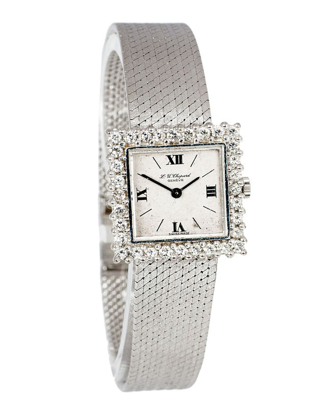 Damen-Armbanduhr von Chopard mit Brillant-Besatz