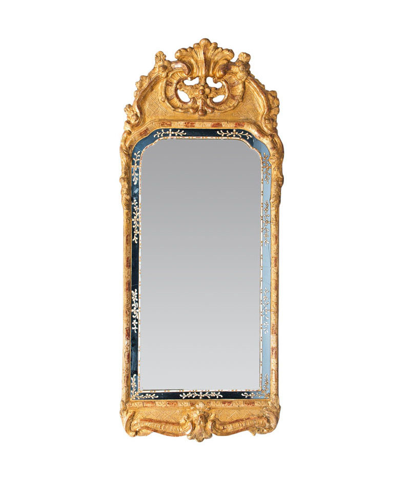 A Baroque gildwood mirror