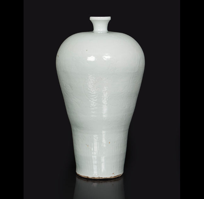 Große Meiping Vase mit Qingbai-Glasur