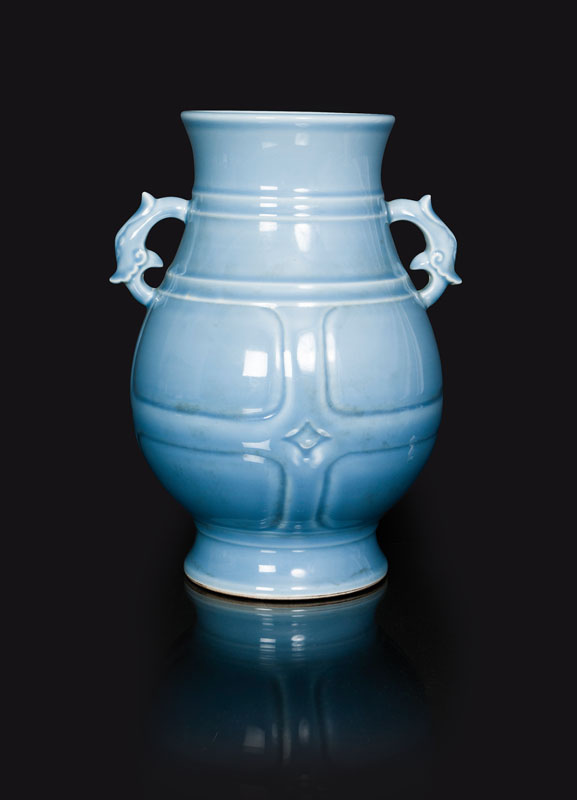 A large Claire-de-Lune Hu-Vase