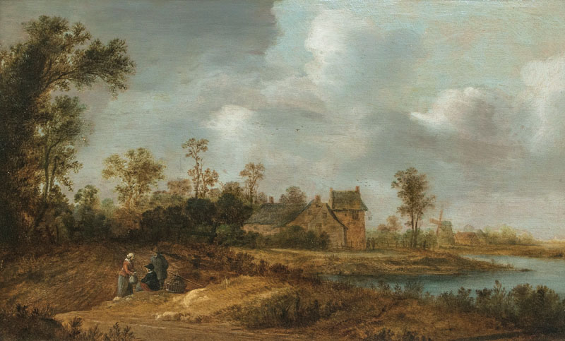 Landschaft mit rastenden Bauern