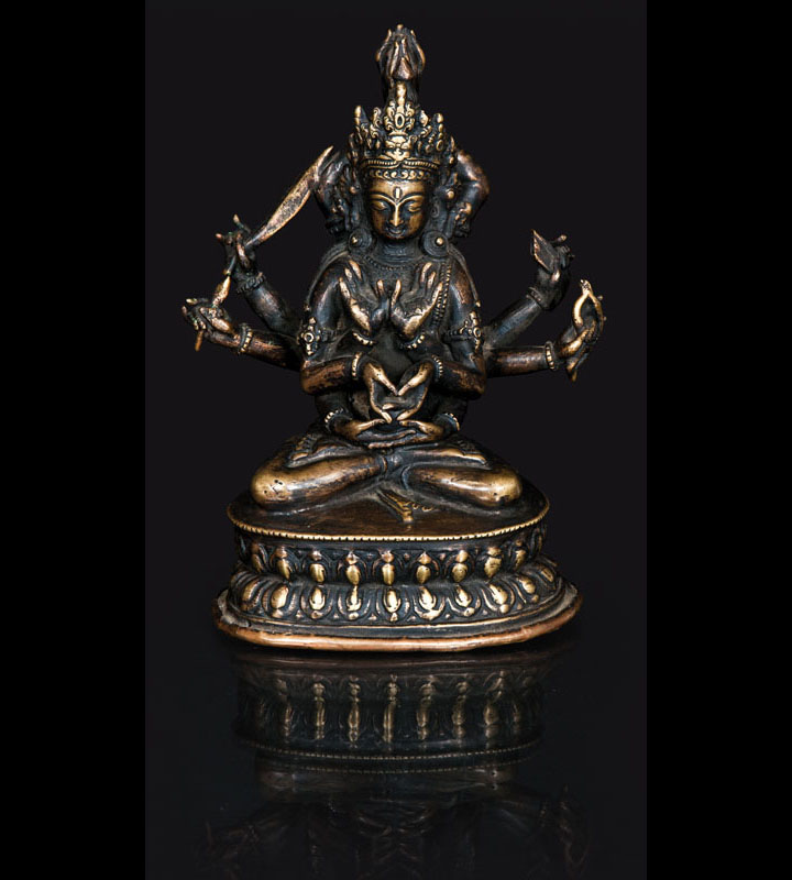 A bronze figure 'Bodhisattva Manjushri'