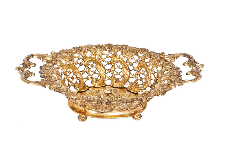 A silver-gild Biedermeier bowl