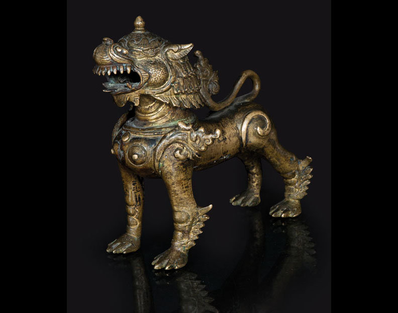 A bronze figure 'Qilin'