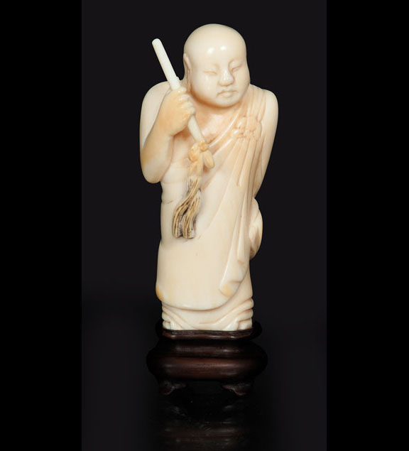 Elfenbein-Figur 'Buddhistischer Mönch'
