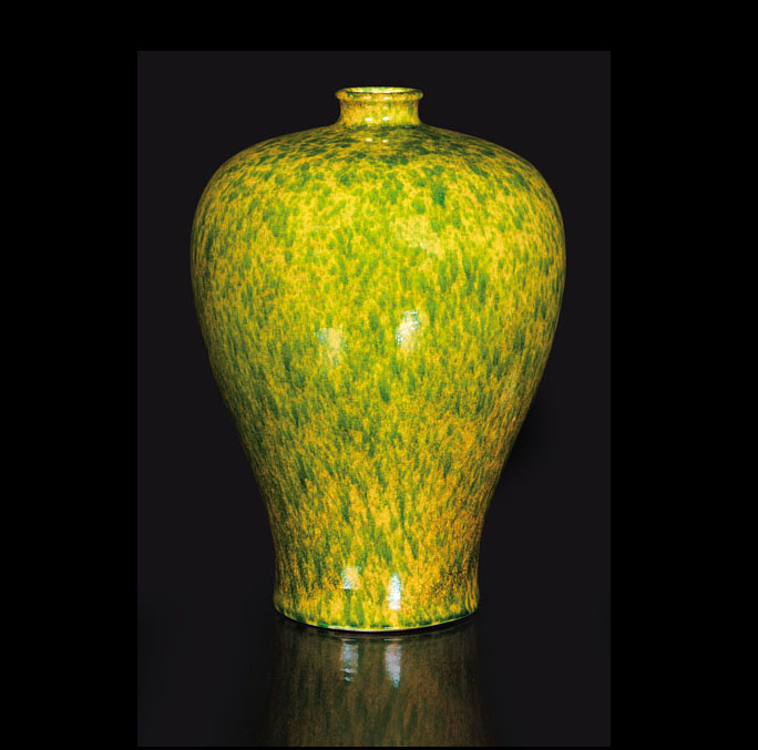 Meiping-Vase mit gesprenkelter Glasur