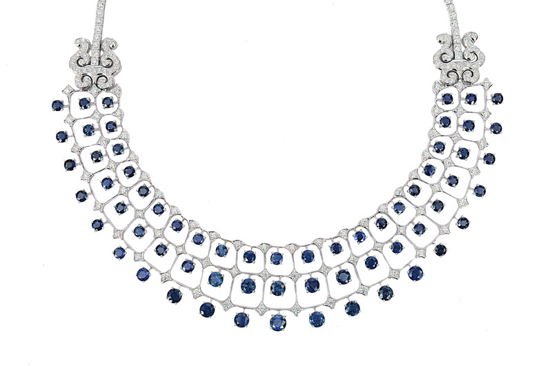A highquality sapphire diamond necklace