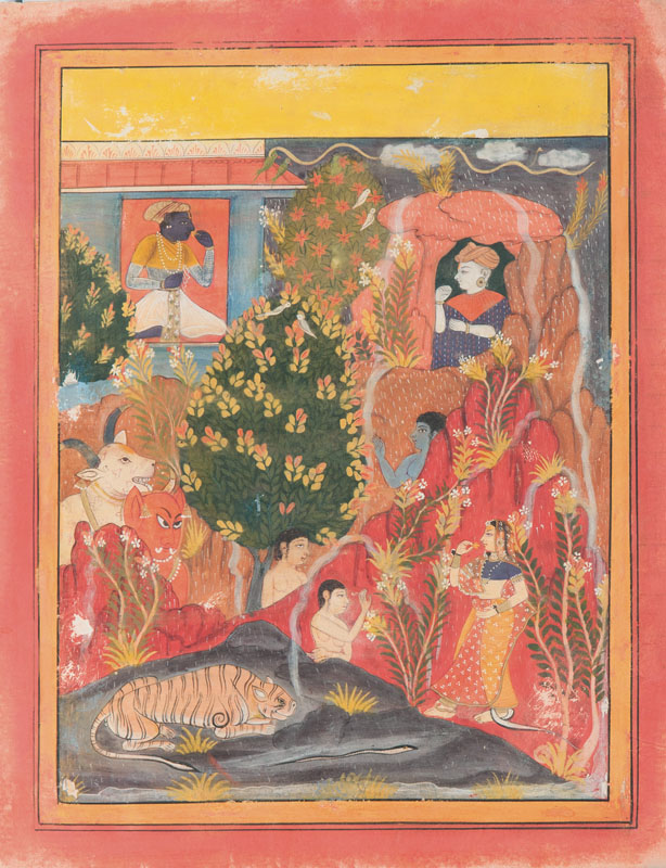 A miniature painting 'Mythological scene'