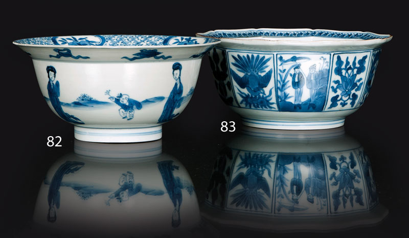 A Klapmuts-bowl with figural scenes