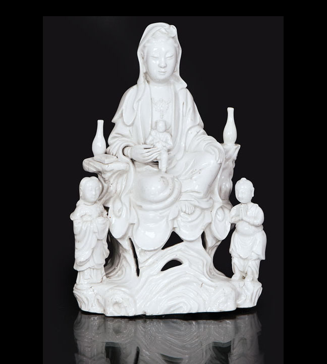 A figure-group 'Guanyin with attendants'