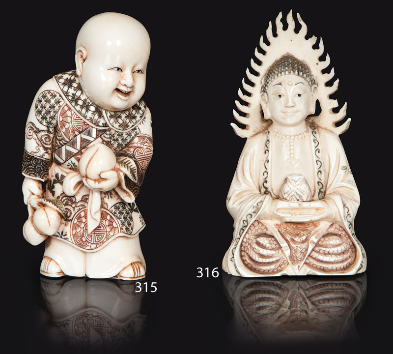 Elfenbein-Schnitzerei 'Buddha'