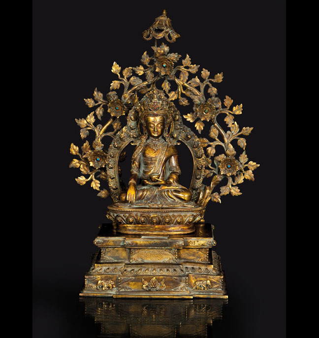 Imposanter Bronze-Buddha 'Akshobhya'