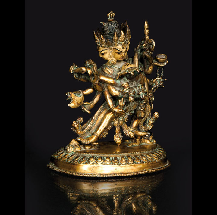 A bronze figure 'Chakrasamvara'