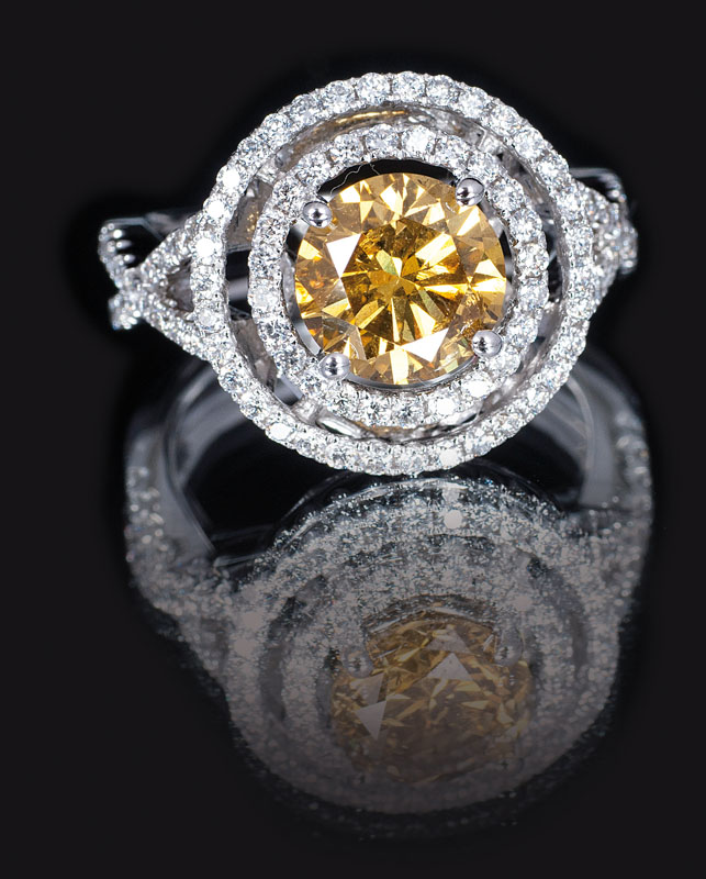 A fancy diamond ring
