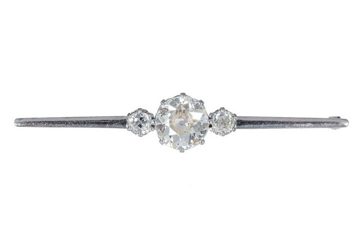 A high carat diamond brooch