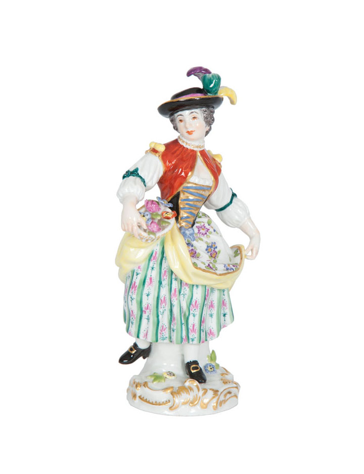 A figure 'Gardner's child with plume hat'