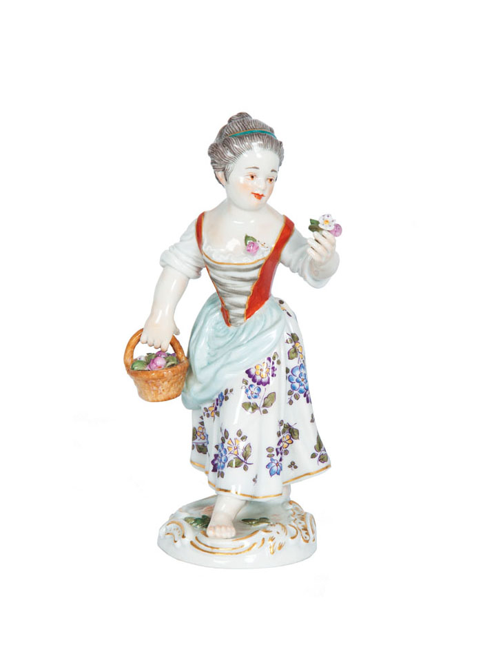 A figure 'Gardner's child with flower basket'