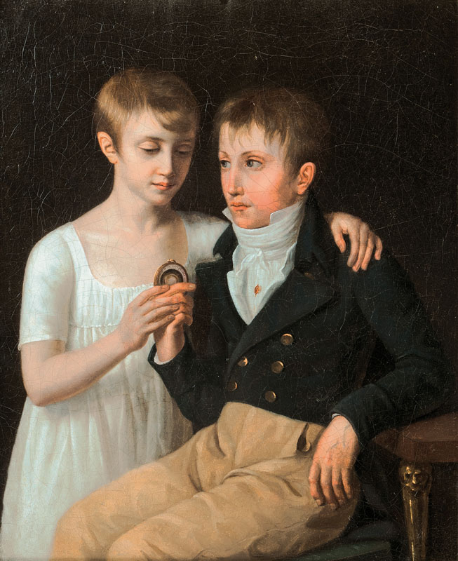 Portrait der Geschwister Henri und Adrienne de Chavagnac