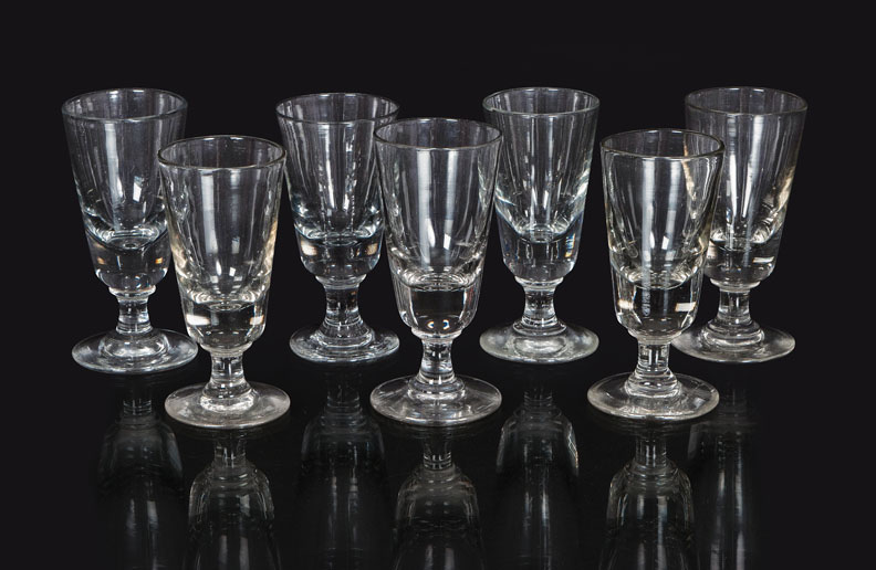 A set of 16 vine glasses