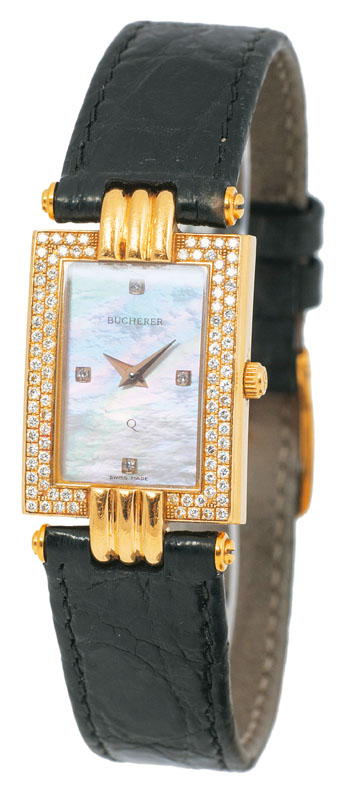 Damen-Armbanduhr mit Diamant-Besatz von Bucherer - Bild 2