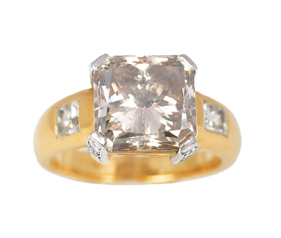 A highcarat Fancy diamond ring