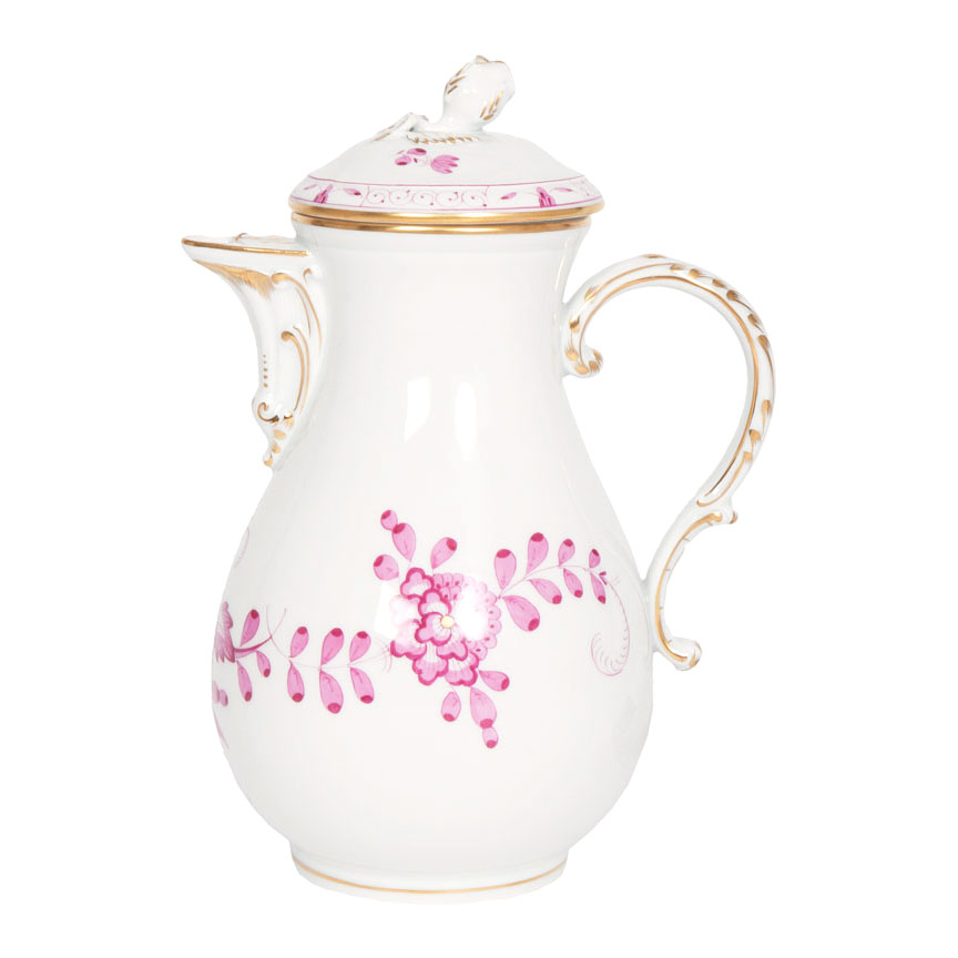 A coffee pot with decor 'Indisch-Purpur'