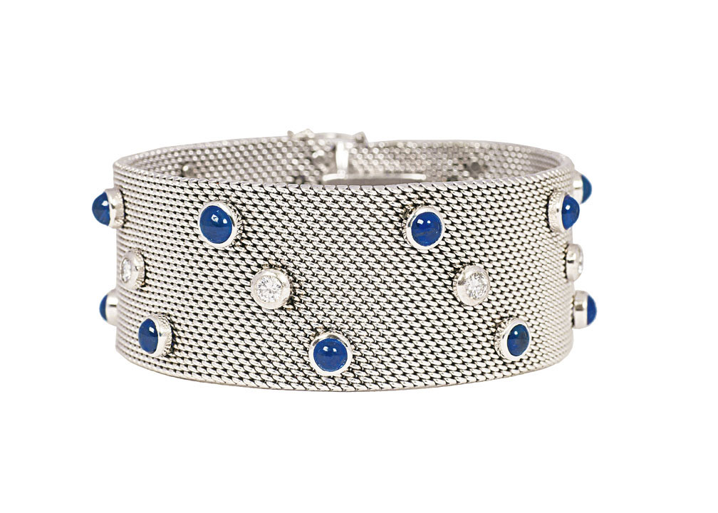 A modern sapphire diamond bracelet