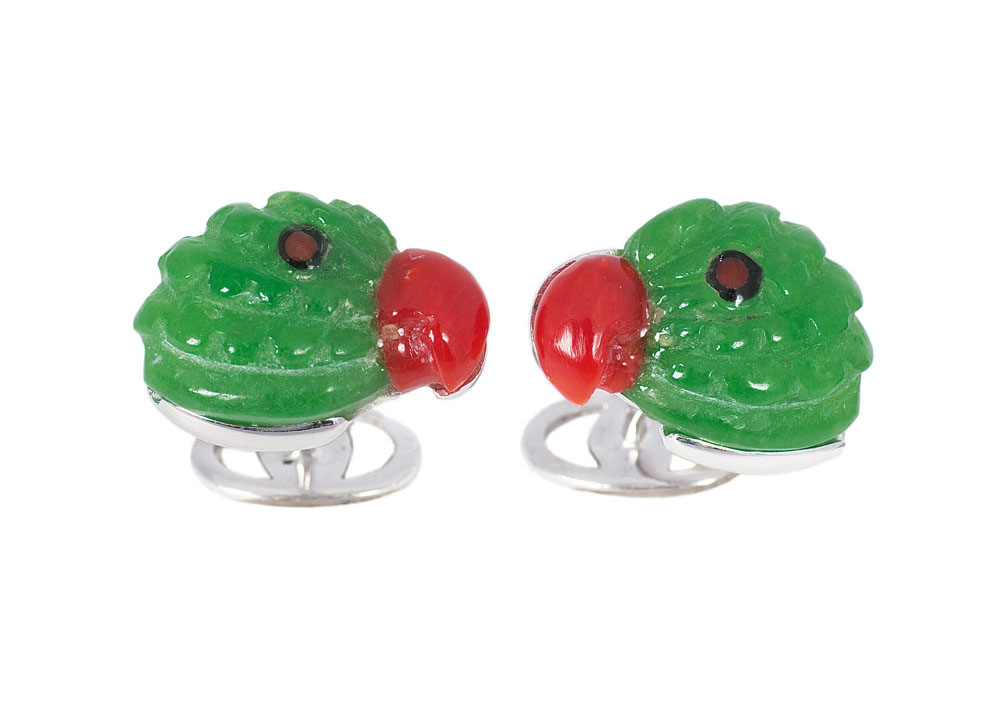 A pair of cufflinks 'Parrot'