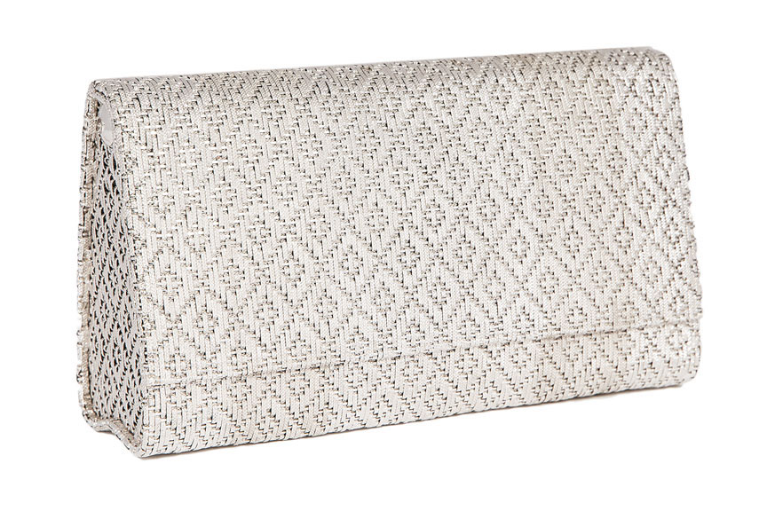 A extraordinary clutch of white gold with long necklace