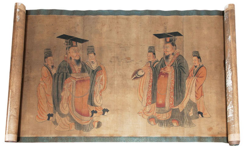 A monumental handscroll '13 Emperors' 十三帝圖