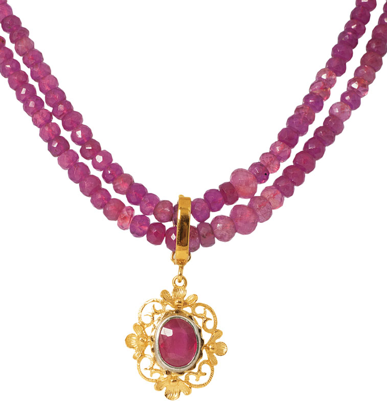 A ruby necklace