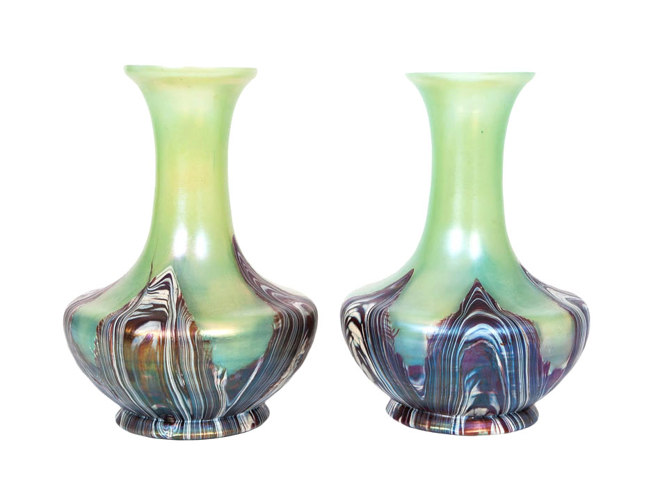 A pair of art-nouveau-vases