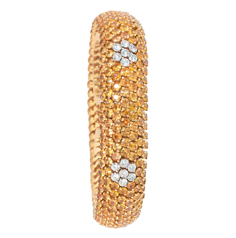 A highcarat sapphire diamond bracelet