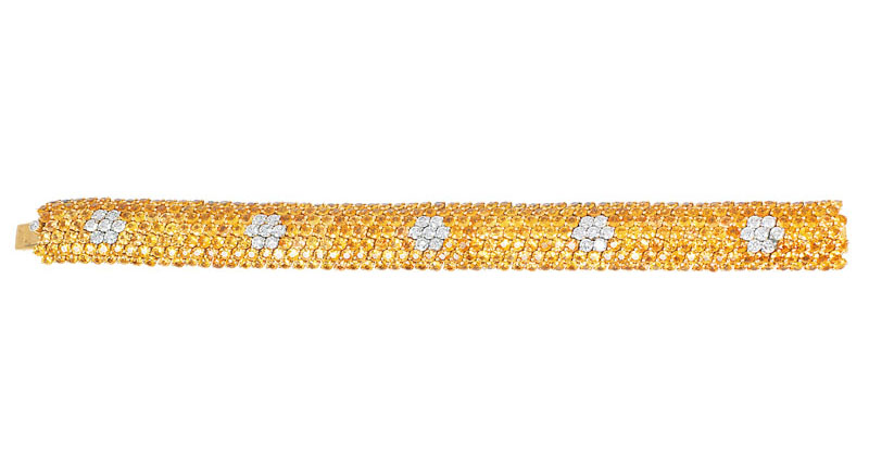 Außergewöhnliches, hochkarätiges Saphir-Diamant-Armband - Bild 3
