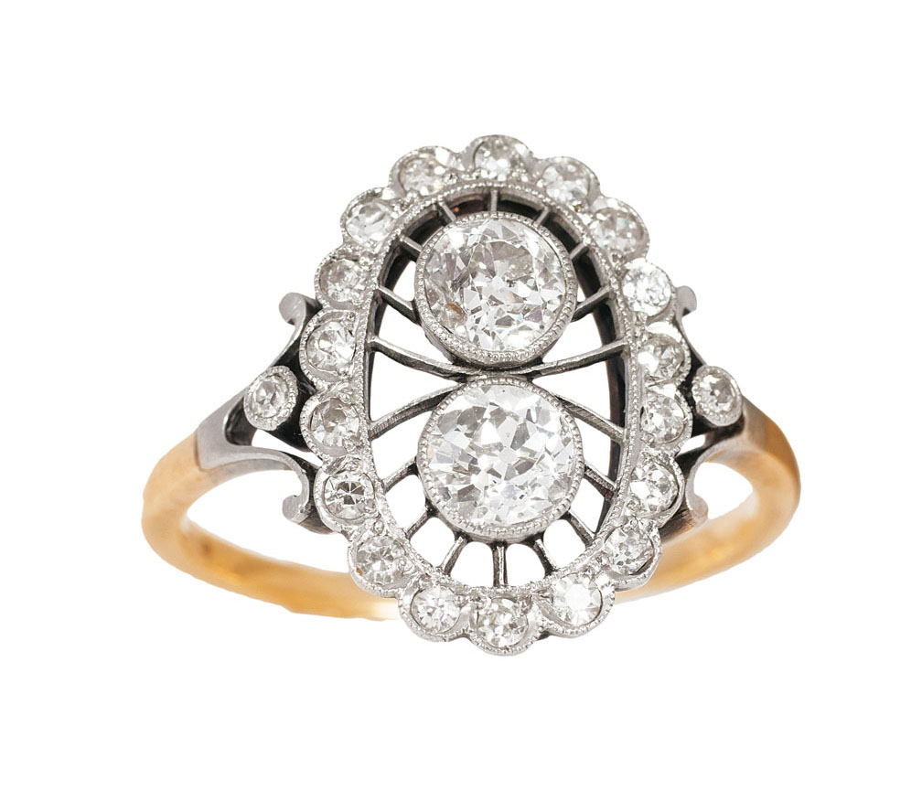 Jugendstil-Diamant-Ring
