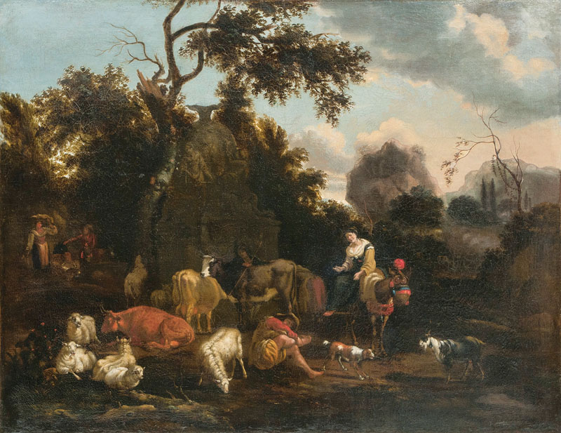 Bucolic Landscape with Herdsmen