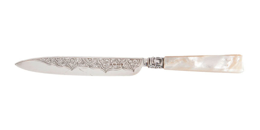 A Victorian cake knife