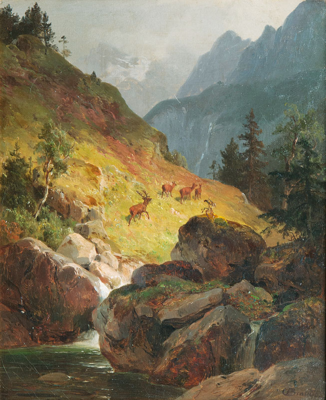 Companion Pieces: Bear and Deers in the Tyrolia Alps