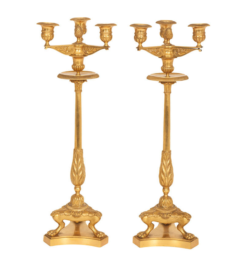 A pair of Charles X candelabra