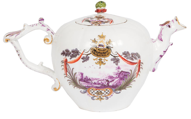 A rare tea pot with lanscape painting - image 2