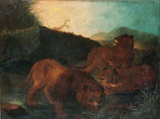 Paar Gegenstücke: Löwen und Bären - Bild 2