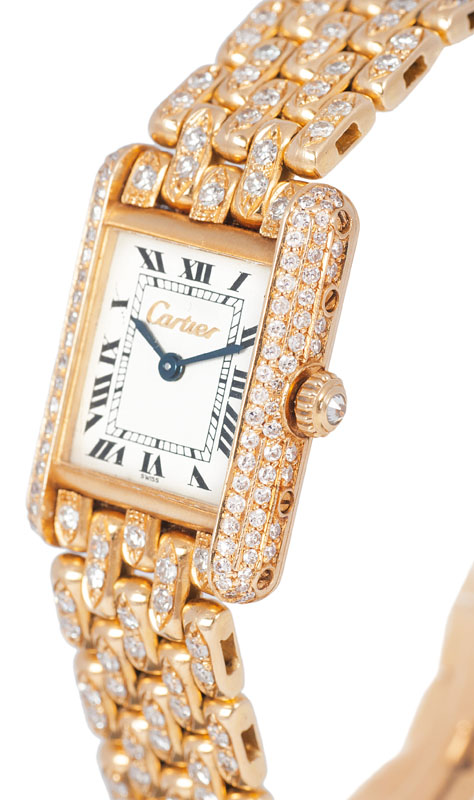 A lady's watch 'Tank' with diamonds by Cartier - image 2